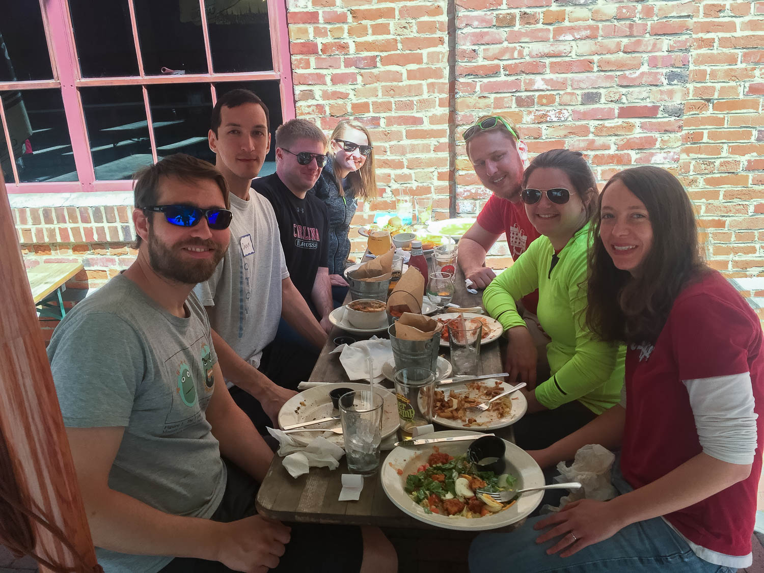 Post-volunteering lunch is always a good idea.