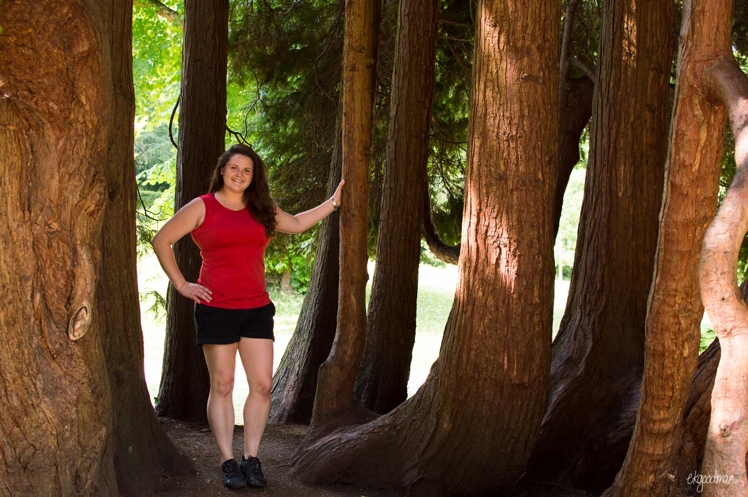 Hey, that's me! Among some really cool old cedar trunks that look like they grew out of an old stump.