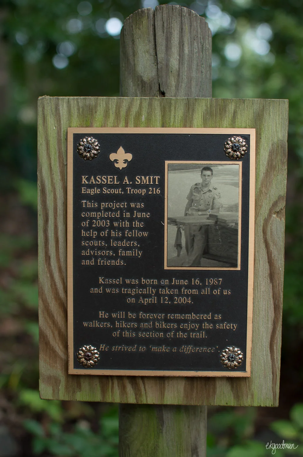 There are also a few boy scout projects, benches, and memorials along the lake trail.