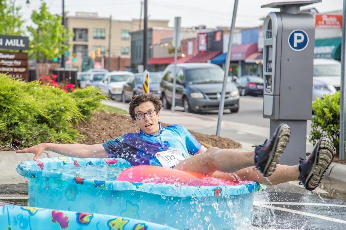 That guy looks exactly how I felt in the kiddie pool. Except I had a lot less water. Photo courtesy of Doughman
