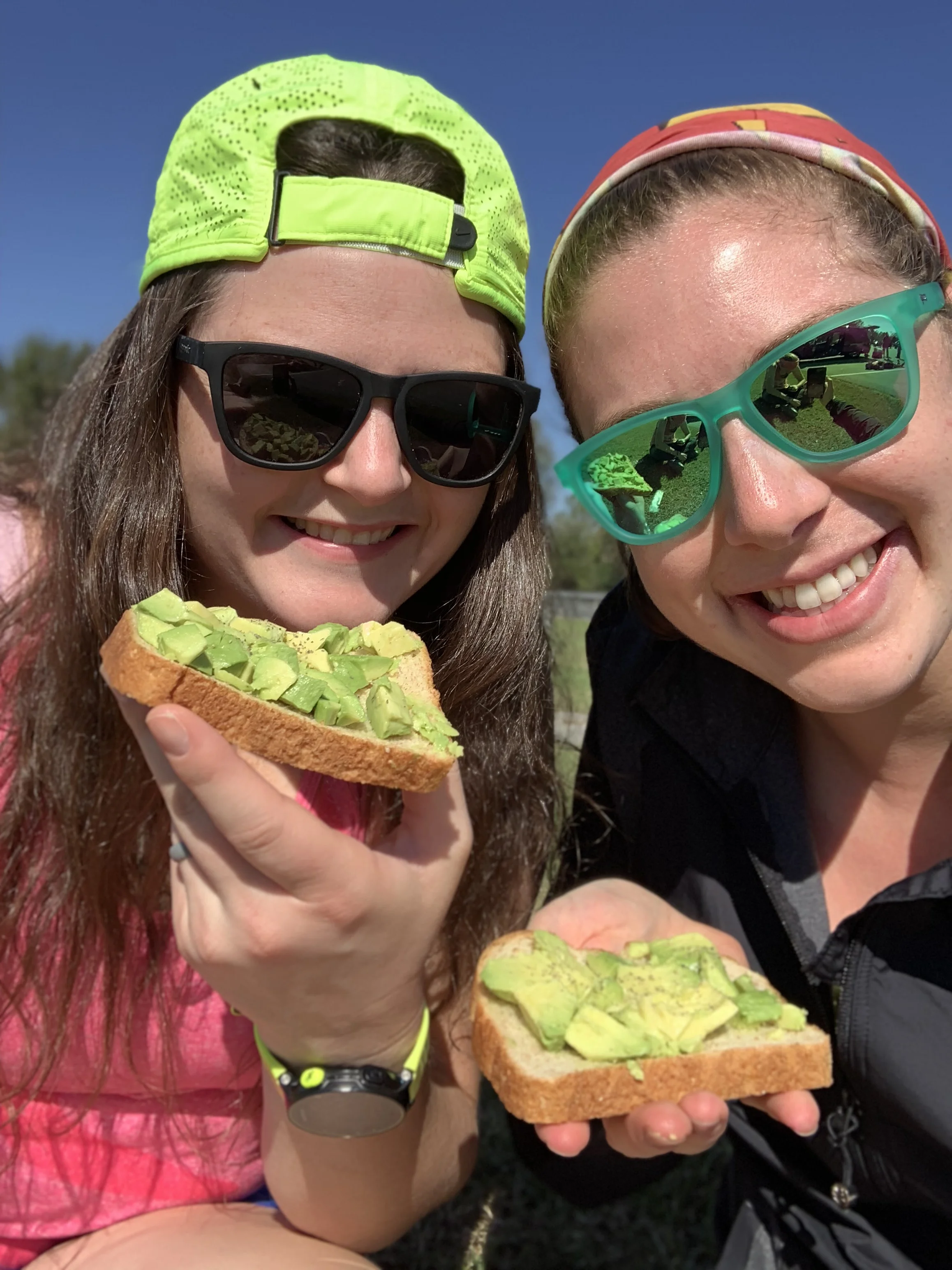 Avocado “toast” on the road. It’s the pre-long run breakfast of champions! Photo courtesy of Lauren Howard.