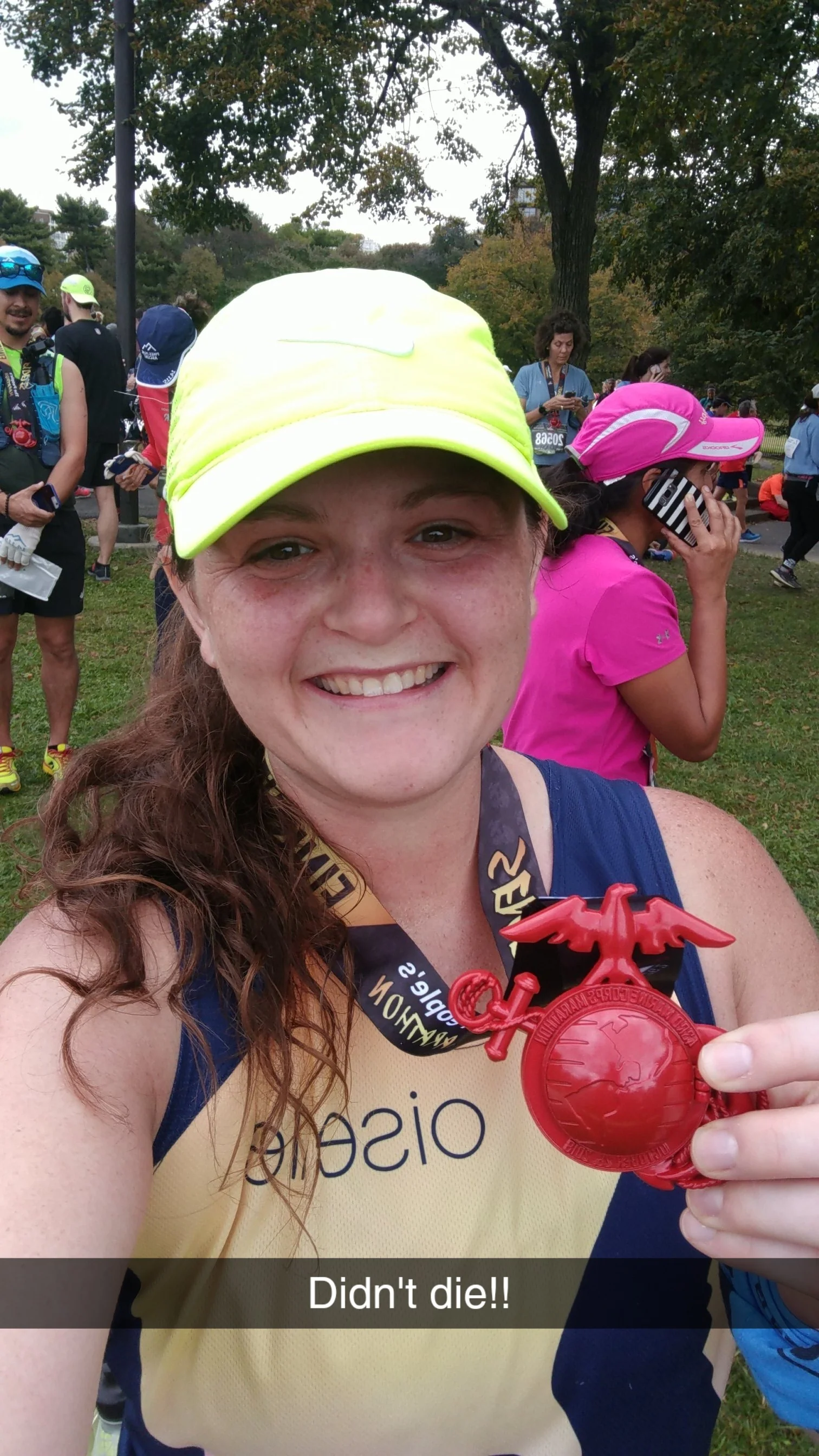 Obligatory finish line Snapchat selfie
