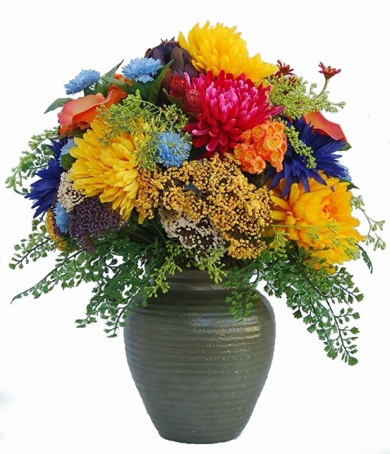 Color Fiesta Spring Silk Floral Arrangement