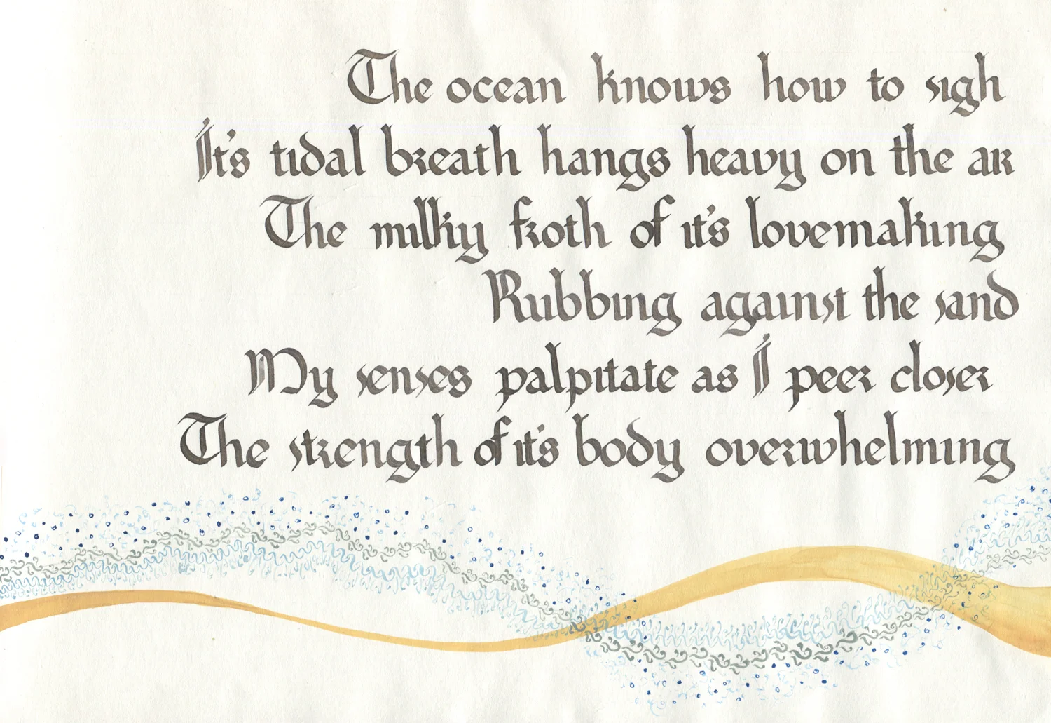 Calligraphed Poem