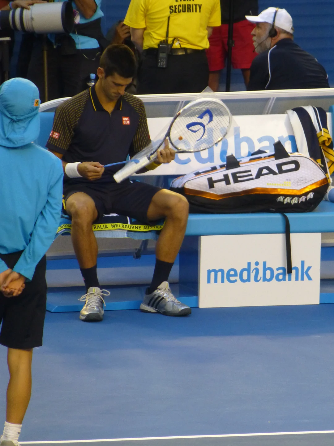 Unwrapping a new racket for the night