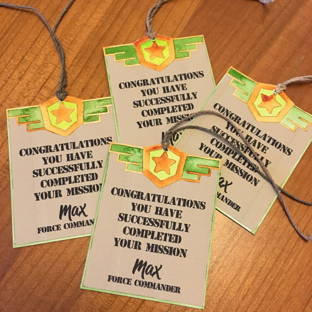Bag tags were also created to add the finishing touch to the thank you bags for guests to take home at the end of the event. 