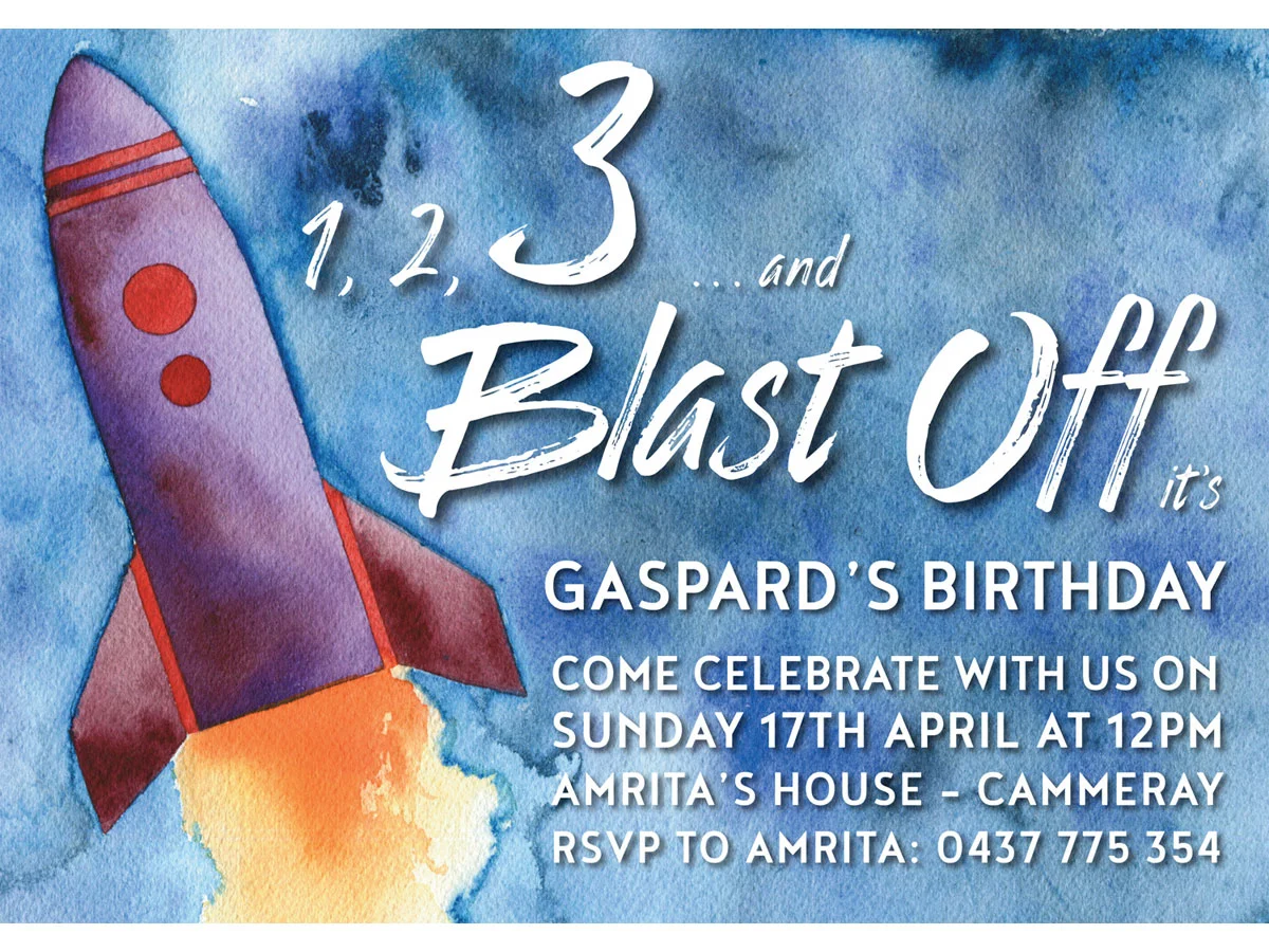 "Rocket Ship" 3rd Birthday Party