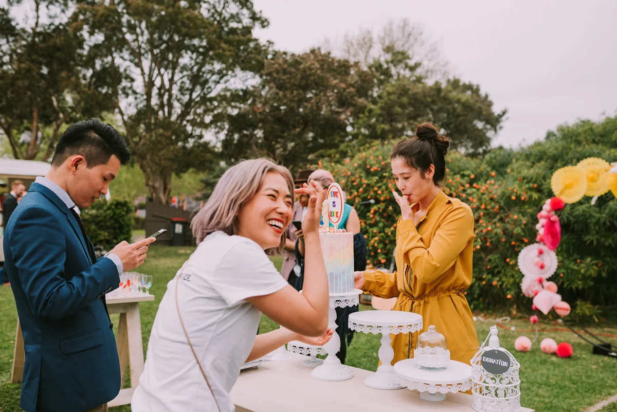 Lilac Zhang from Upside Down Events working hard at styling our event. Photo by Angus Porter Photography 