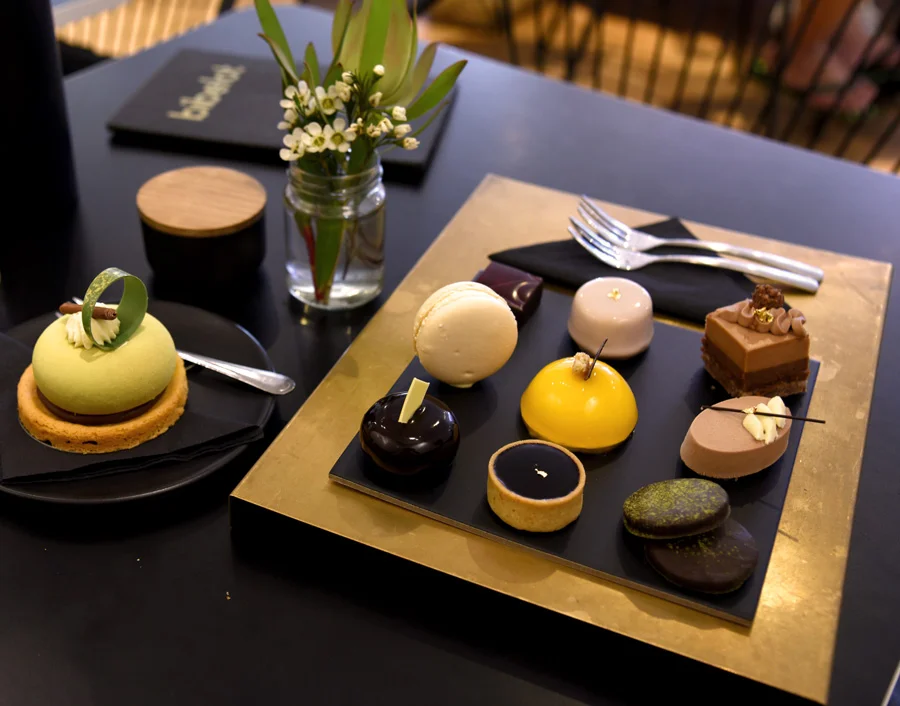 The array of sweet treats at Bibelot, South Melbourne. 