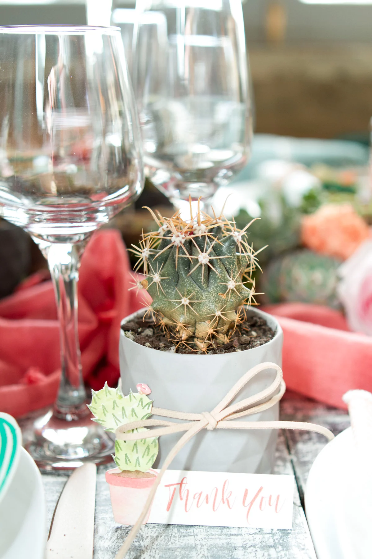 Cacti pots make a perfect gift for guests that add colour and texture during the event itself. 
