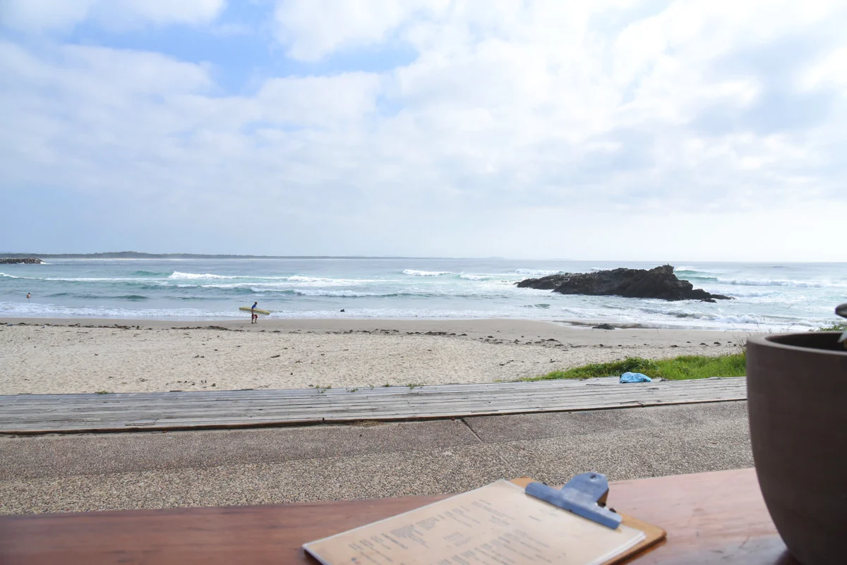 Breakfast at the Salty Crew Kiosk overlooking Town Beach