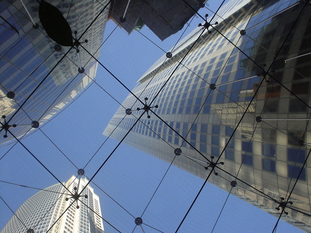 The architectural buildings of Sydney, in particular Aurora Place, are a reflection of the harbour landscape that they ajoin. 