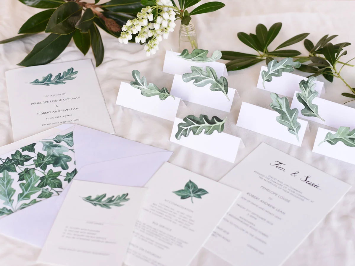 Oak and Ivy Leaf Wedding