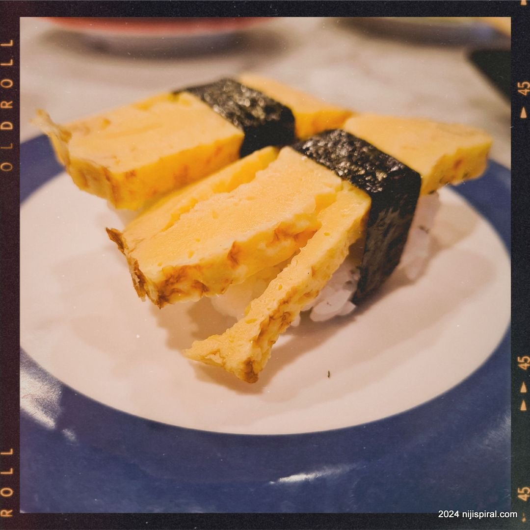 Weekly Photo: Tamago Sushi

This month we&rsquo;ll kick with tamago sushi. Yes, it is one of the cheaper dishes on the sushi train but it is my favourite. I love it. It&rsquo;s nice when the egg is fluffy and has sweet flavour.
.
.
#photography #toyc