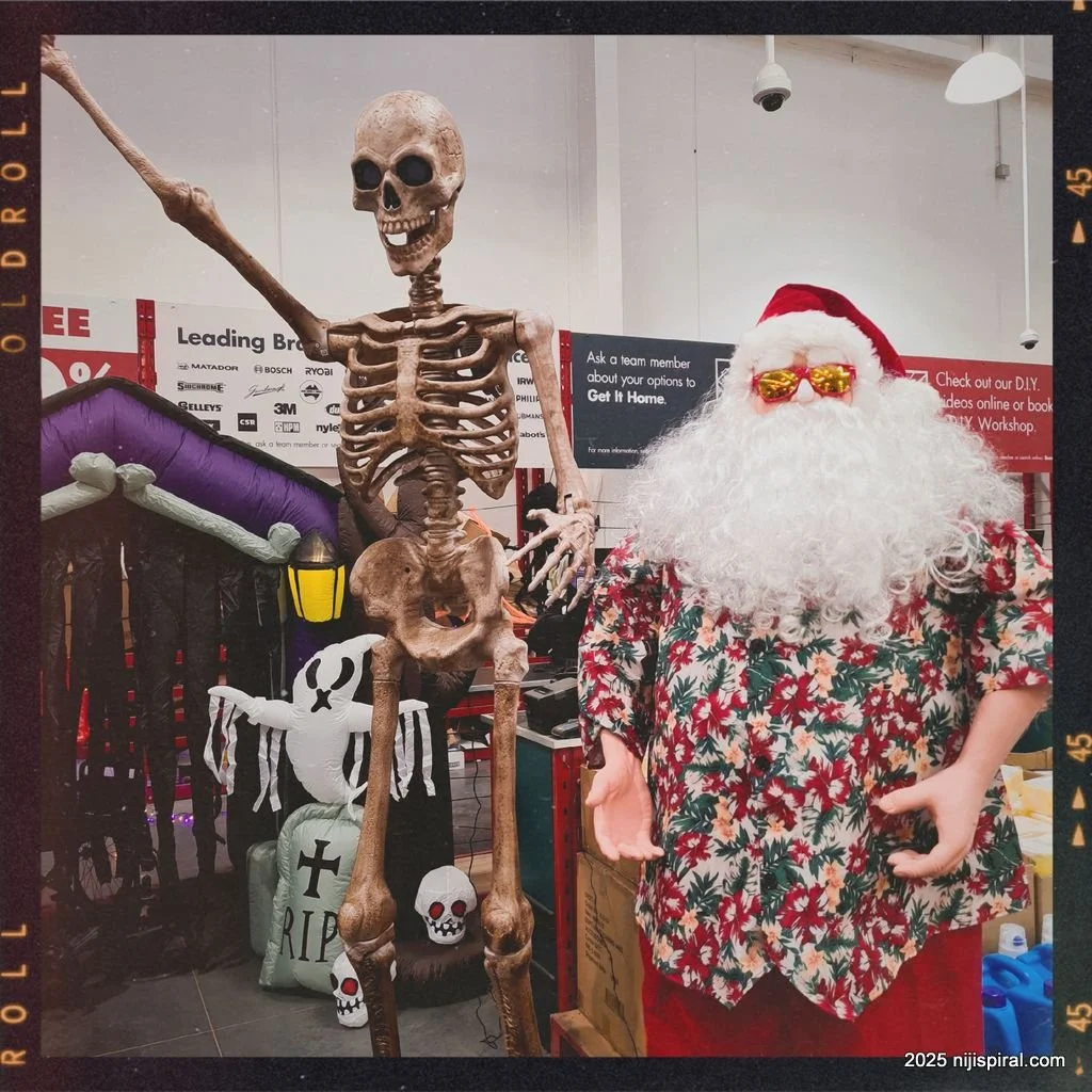 Weekly Photo: Skeleton and Santa