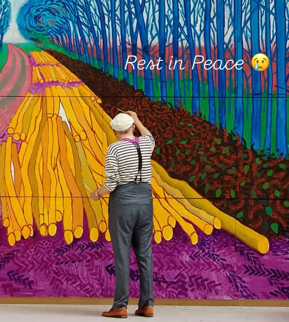 Another great master passes. Hockney was another artist whose use of contrast and colour was sublime. Big, bold, beautiful ❤️

#hockney #artist #master #painter