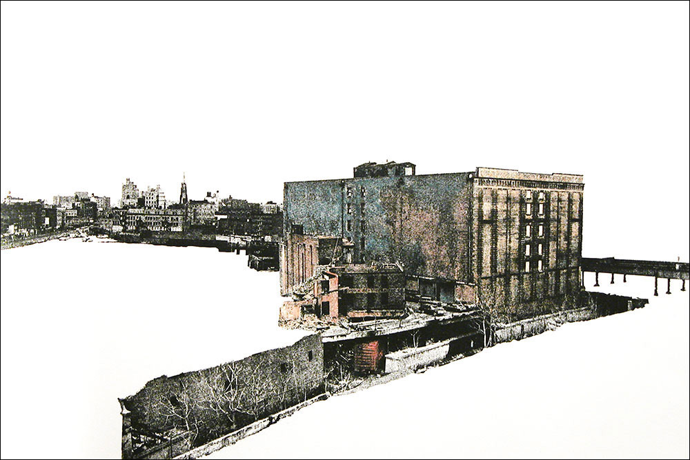    Bronx Refrigerating Company  ​  Hand-colored photo etching  15" x 22 1/2"​ 