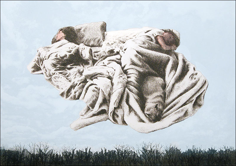    Angels While They Sleep III  ​  Color photo etching  15 1/2" x 22"​ 