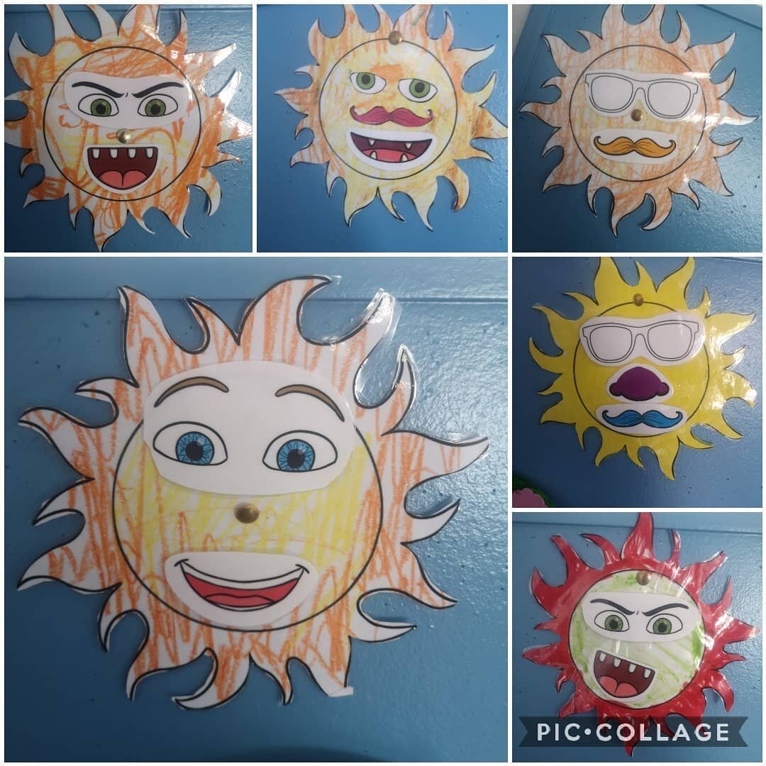 Summer sun's and hot air balloon art in J4 🌞