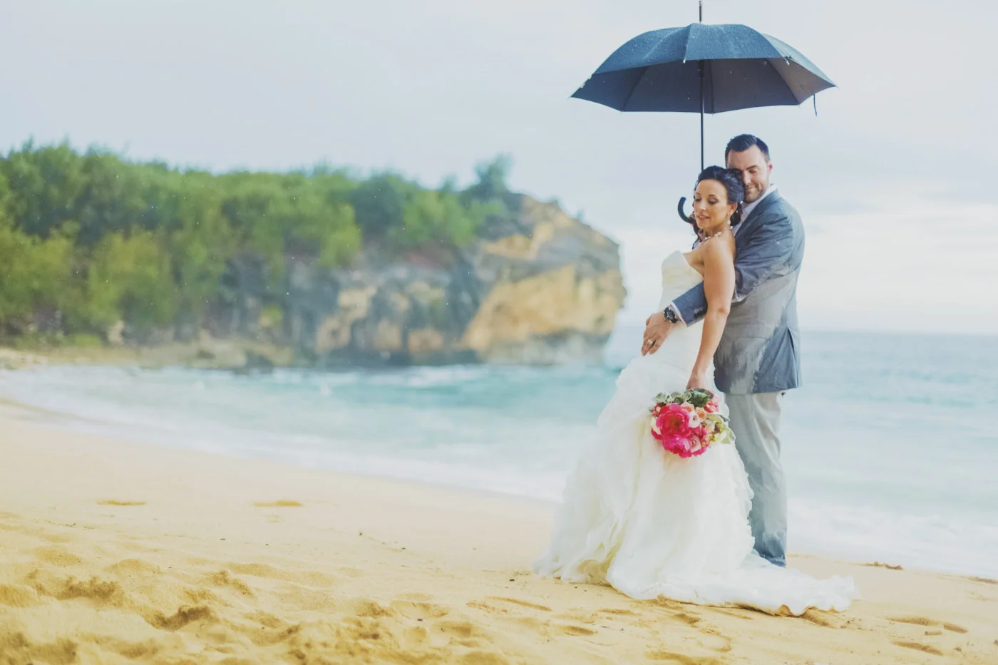 Alison + Jameson {Sweet intimate Kauai wedding at Shipwreck beach}