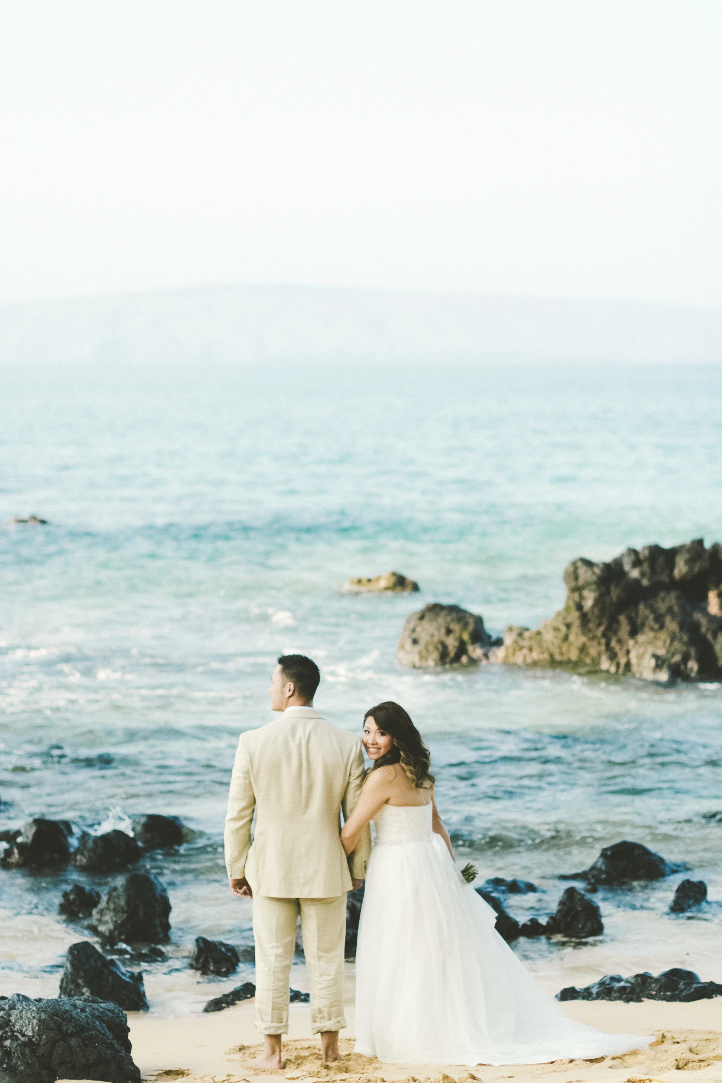 Kel + Al {Romantic Darling Maui Newlyweds at Makena Cove Beach}