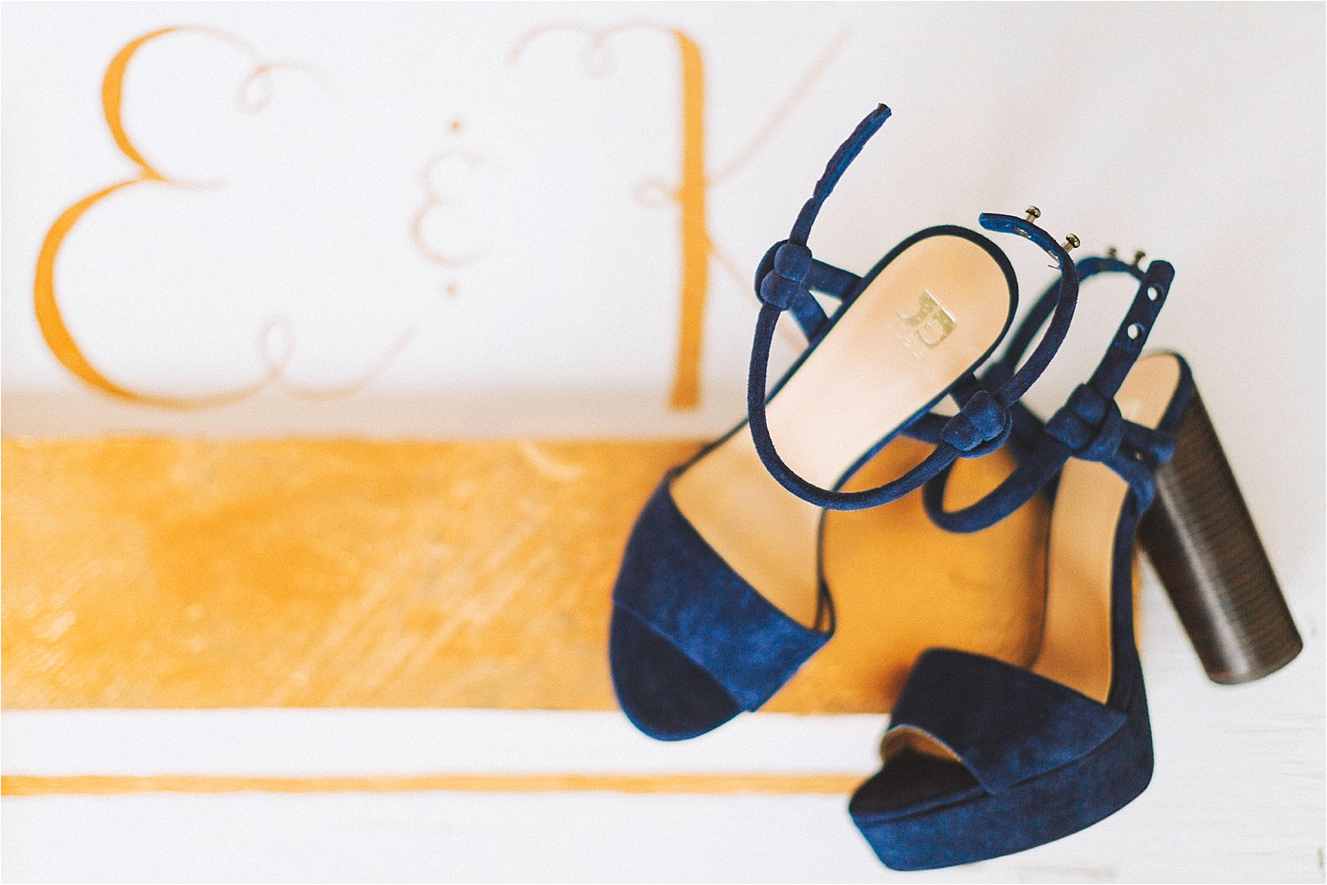 Blue shoes for rustic maui wedding