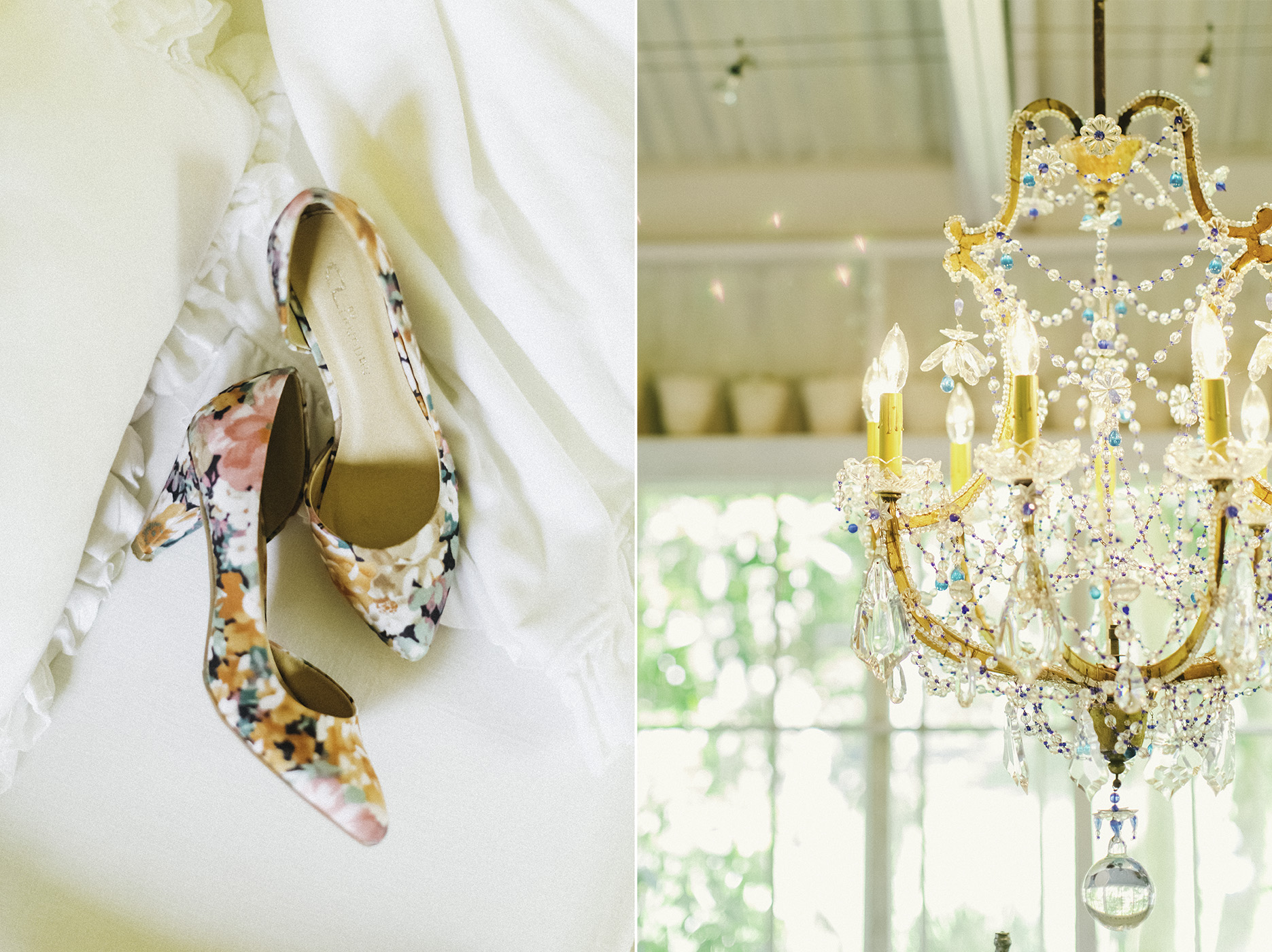 exquisite little details shoes and chandelier