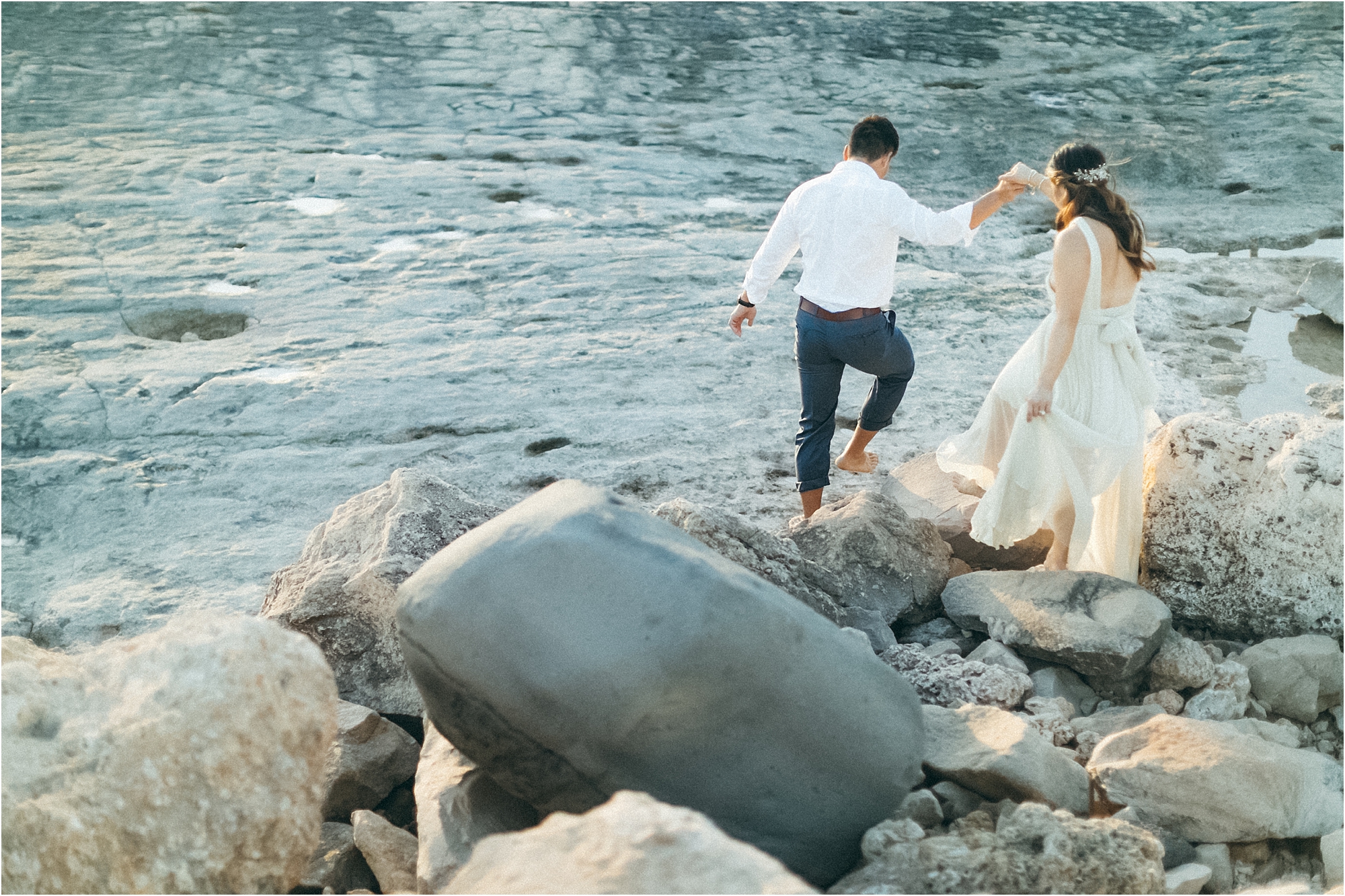Day after wedding couples session in Oahu, Hawaii