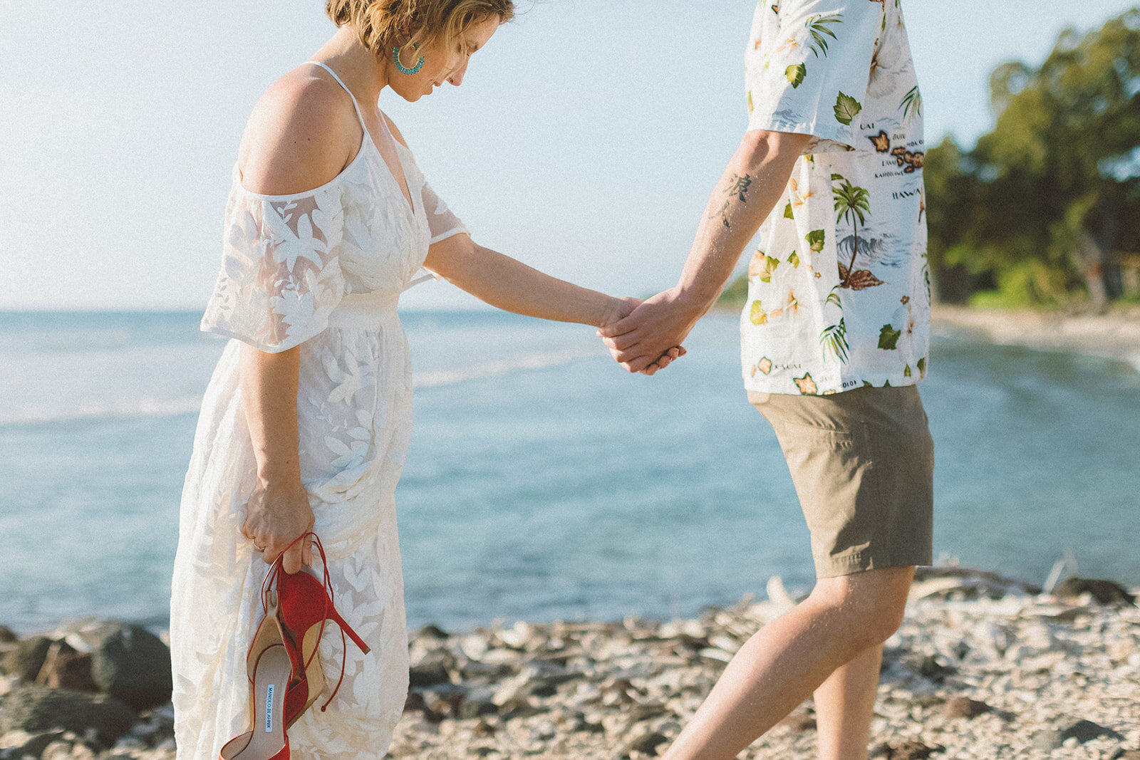  Top Maui Wedding photographer Angie Diaz Captures beautiful tropical engagement session with the perfect sun flare and romance your heart needed. Location: Palm Trees at Olowalu, Lahaina , Hawaii 