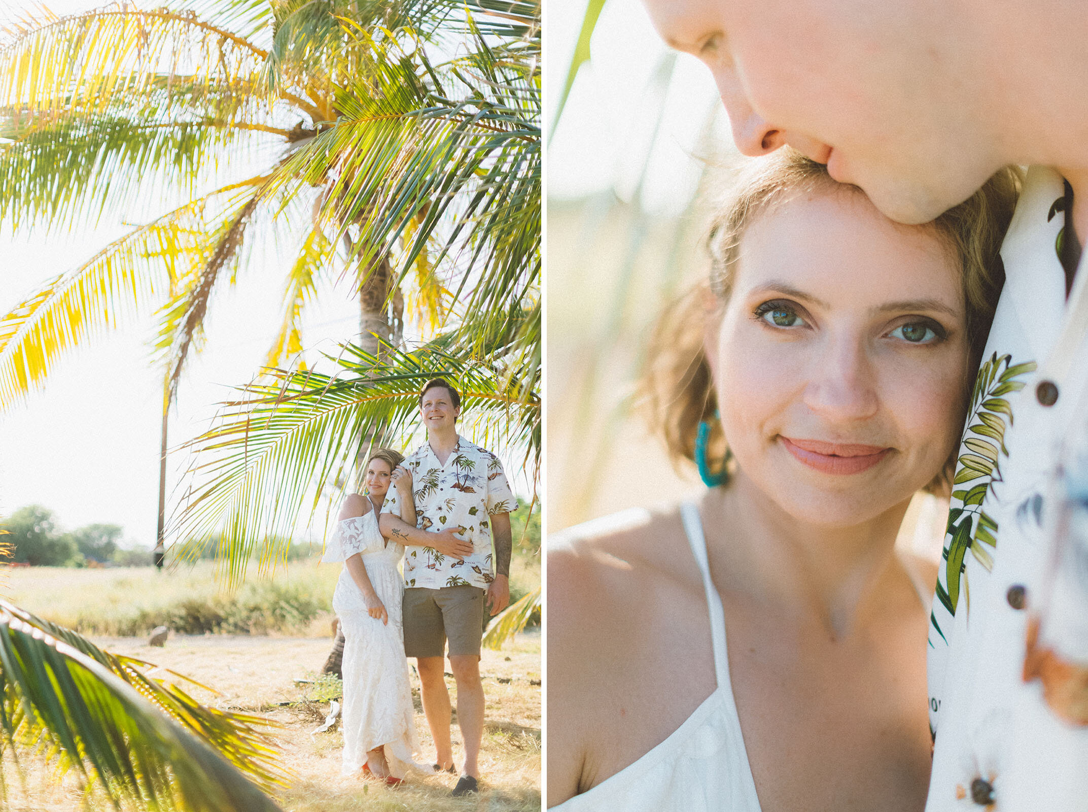  Top Maui Wedding photographer Angie Diaz Captures beautiful tropical engagement session with the perfect sun flare and romance your heart needed. Location: Palm Trees at Olowalu, Lahaina , Hawaii 