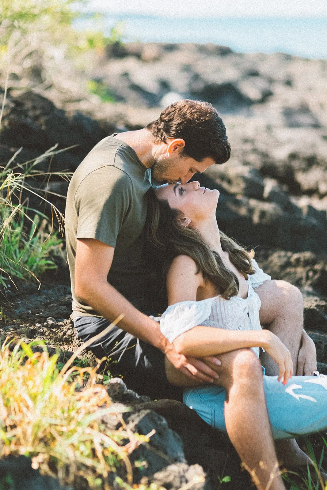 Romantic Maui engagement session at Makena coast