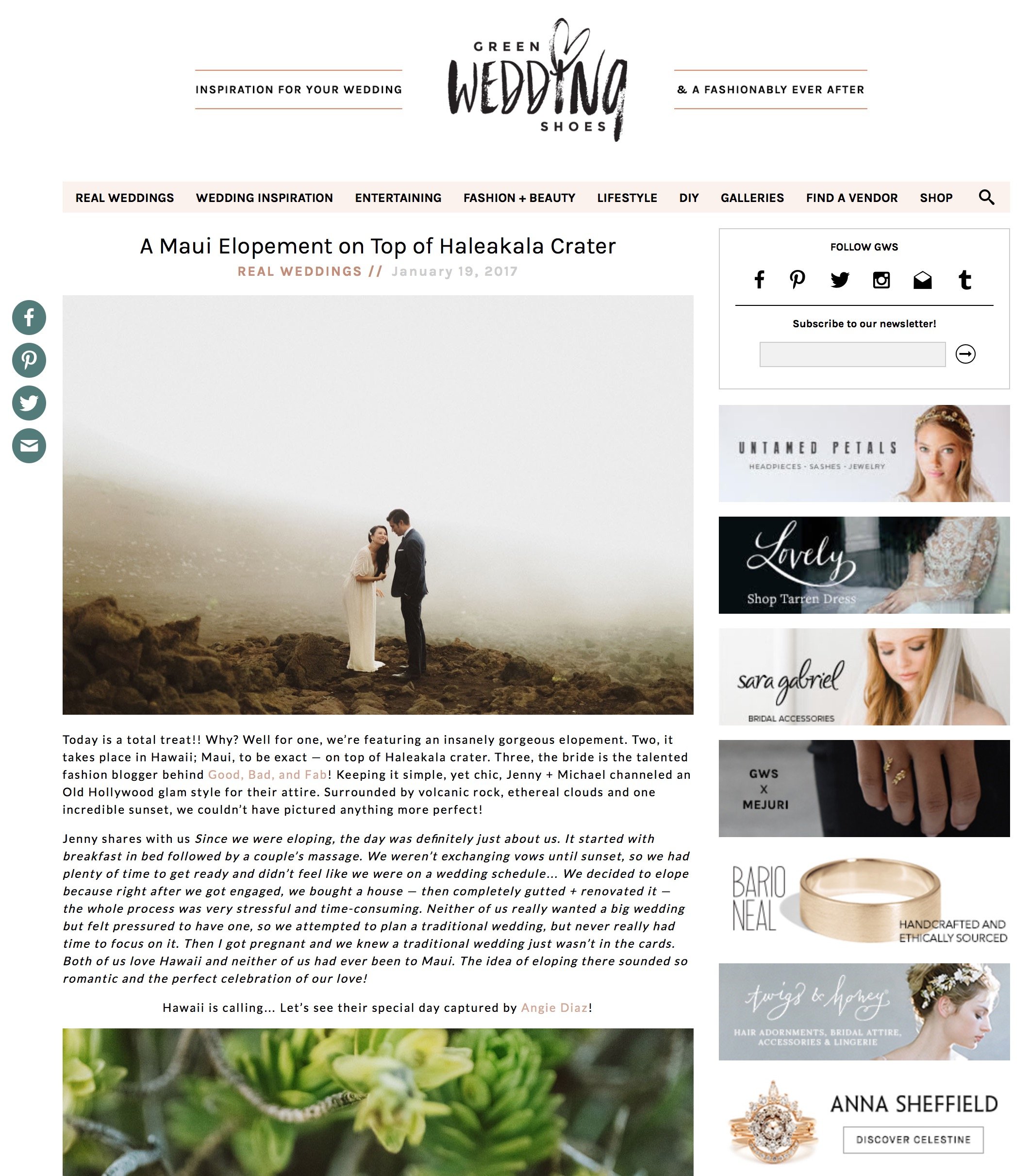 Green Wedding shoes  Maui Haleakala elopement .jpg