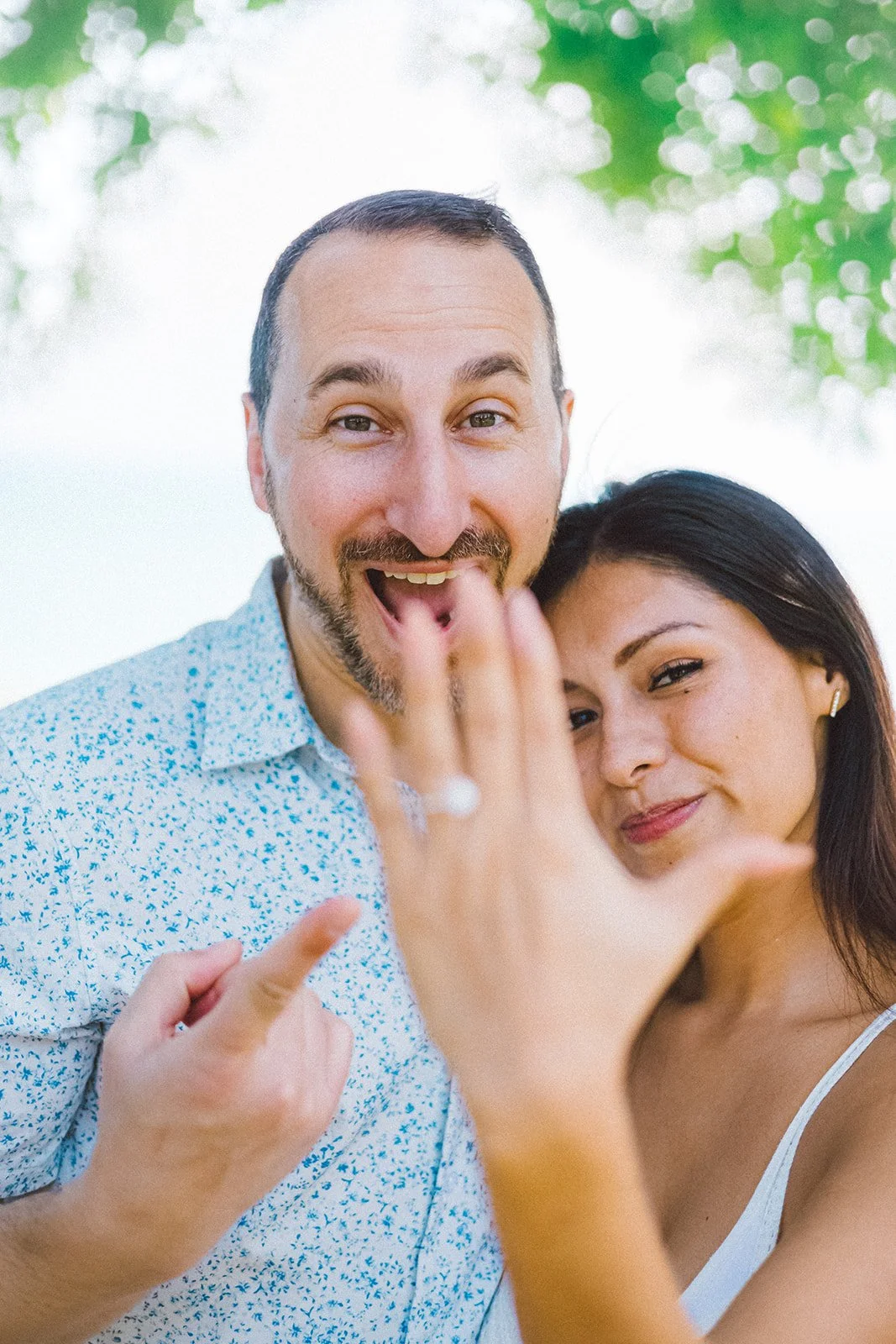 Surprise proposal in Barranco Lima Peru overlooking the Pacific Ocean