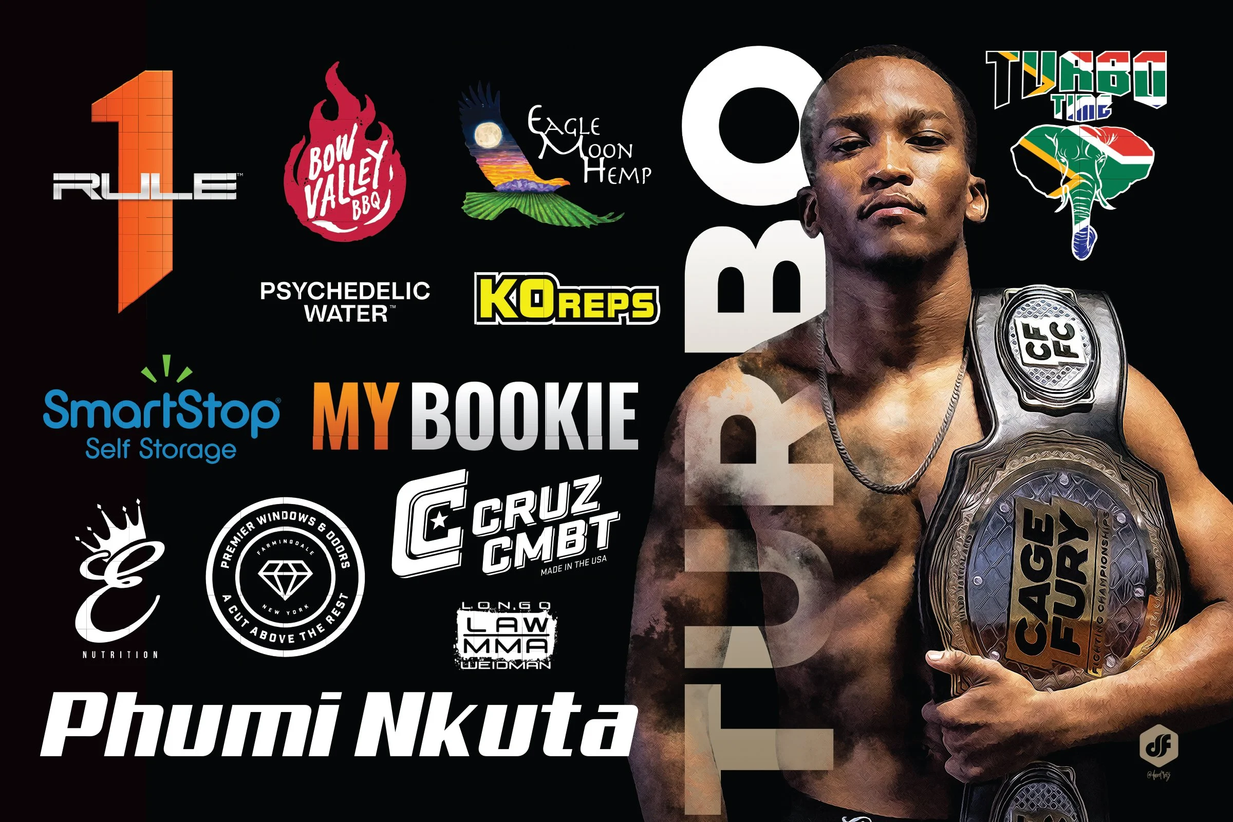 Phumi Nkuta CFFC Fight banner