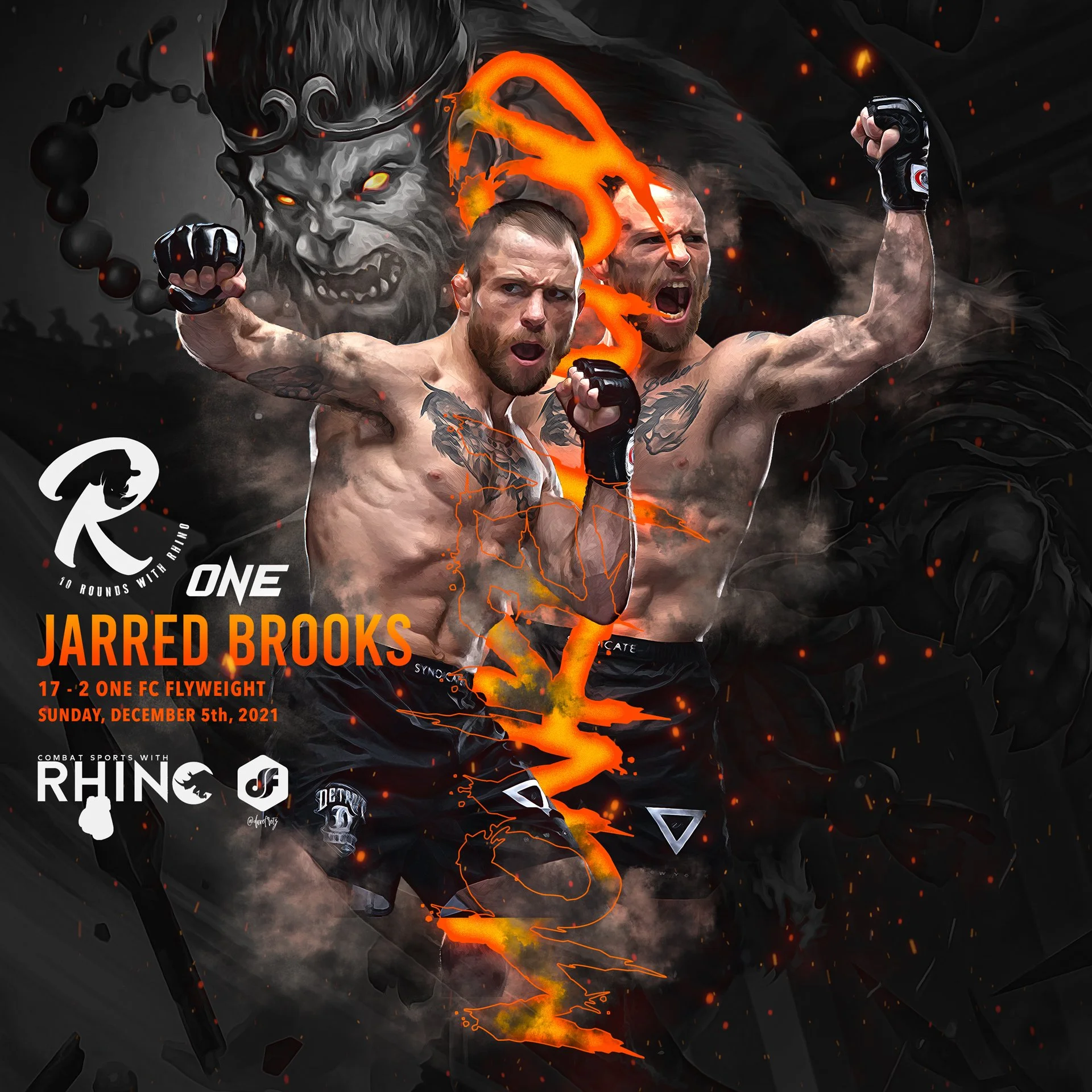 Jarred Brooks Guest Graphic - Combat Sports with Rhino