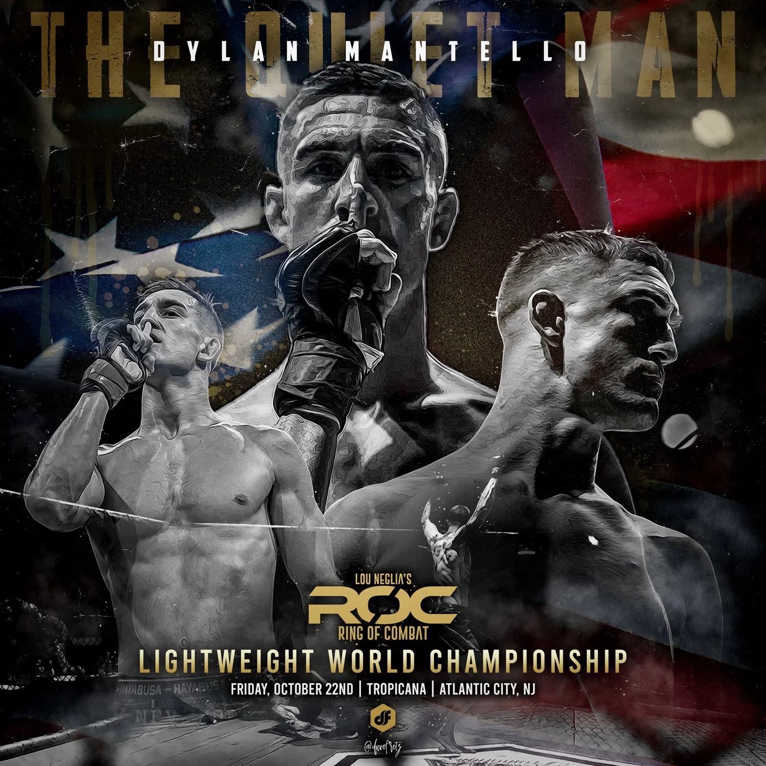 Dylan Mantello Fight Announcement Graphic