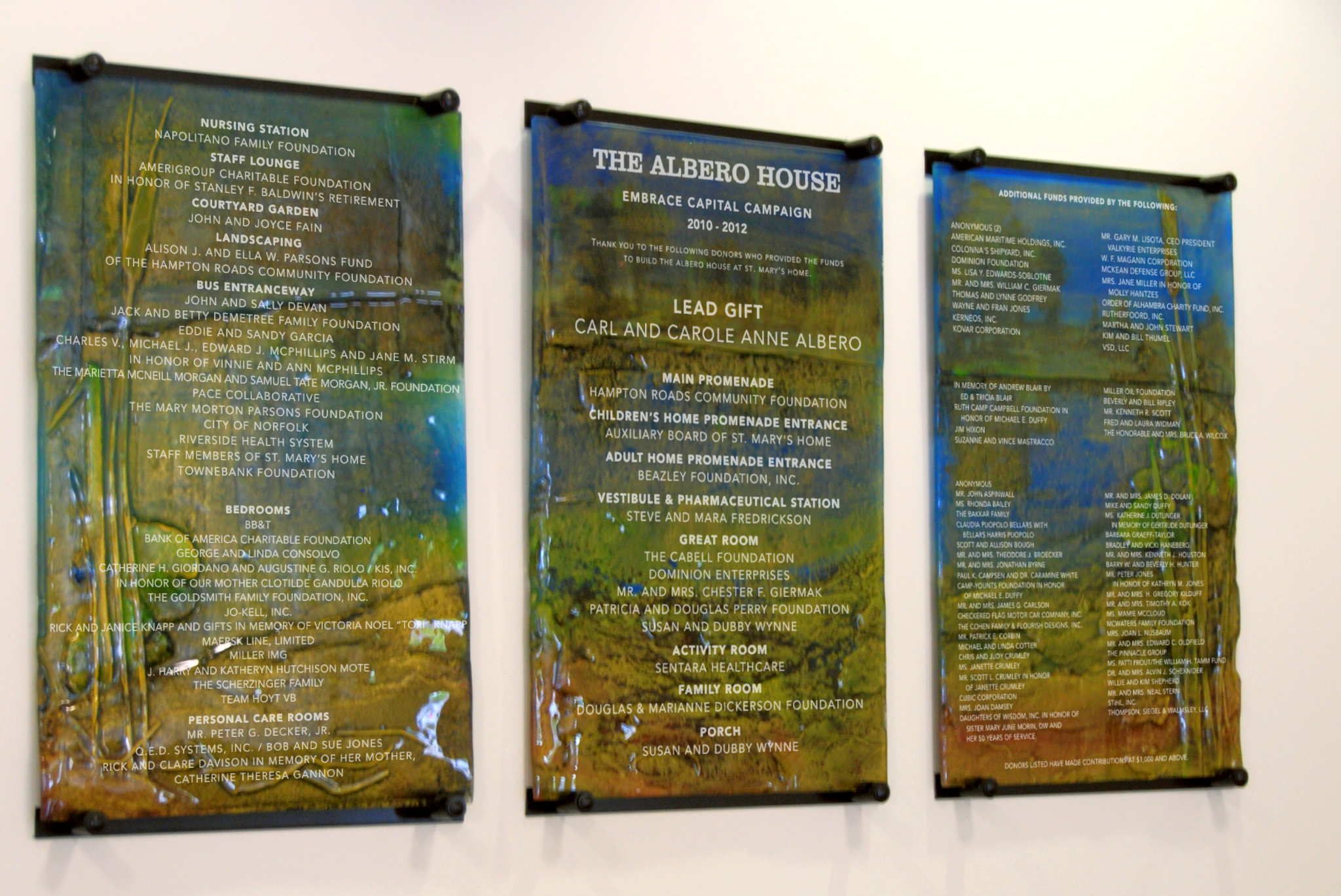 Lotus Design Donor Recognition Wall