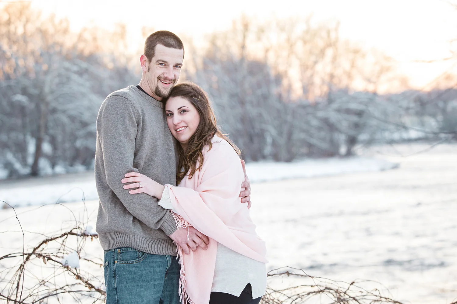 Aimee Almstead Photography Engagement Session winter river 1.jpg
