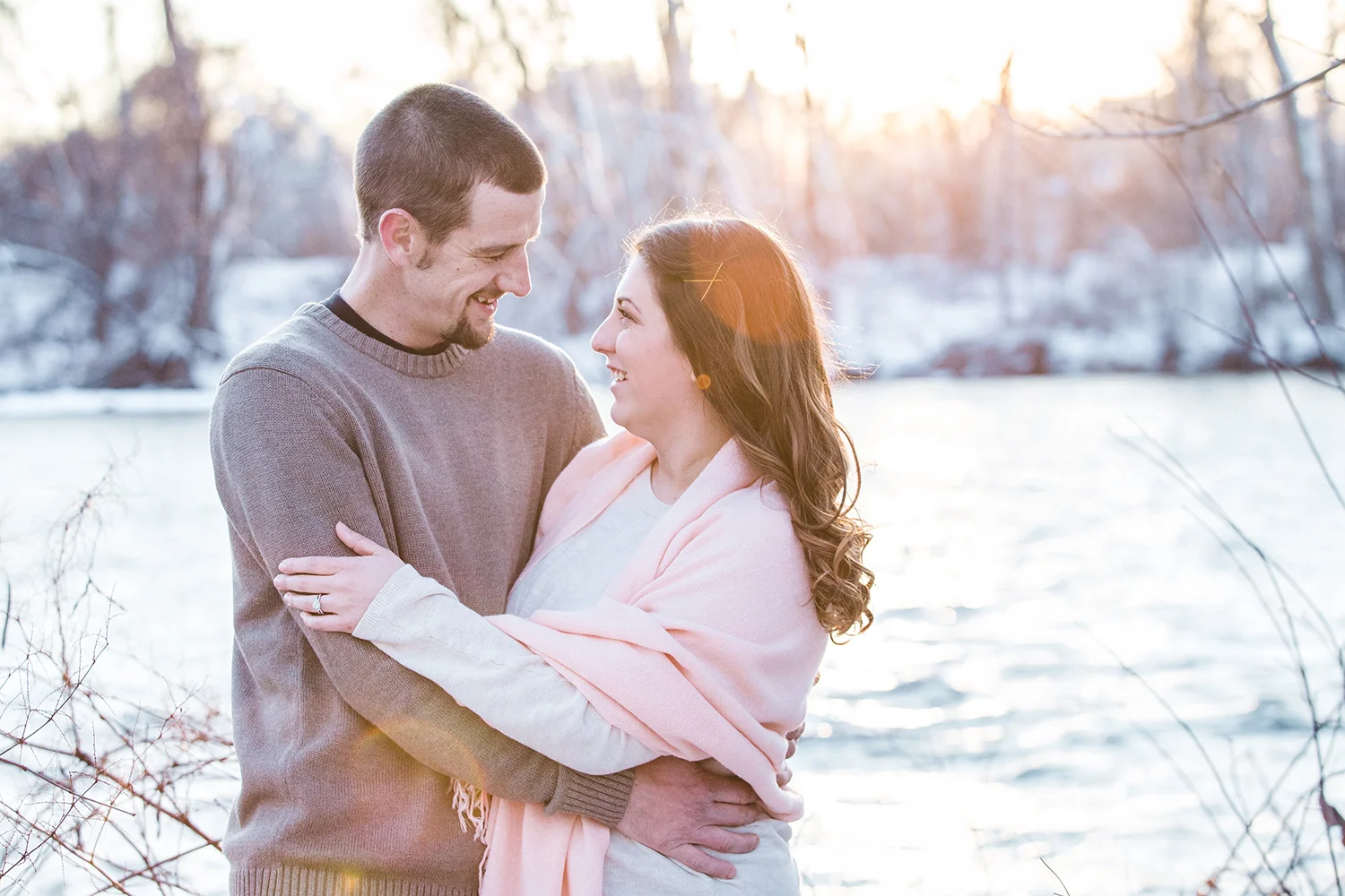 Aimee Almstead Photography Engagement Session winter river 3.jpg