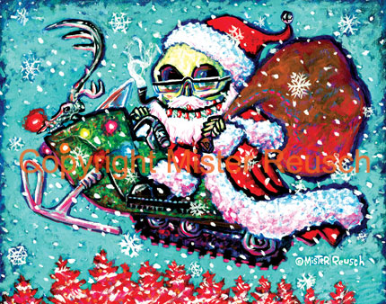 "Santa Snowmobile"