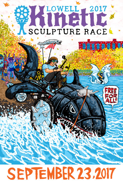 Lowell Kinetic Sculpture Race 2017 poster