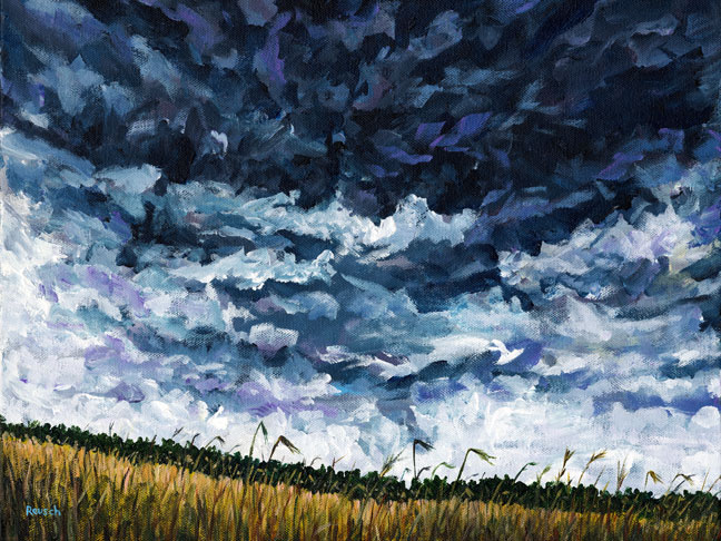 "Stormy Sky Over Summer Pasture"