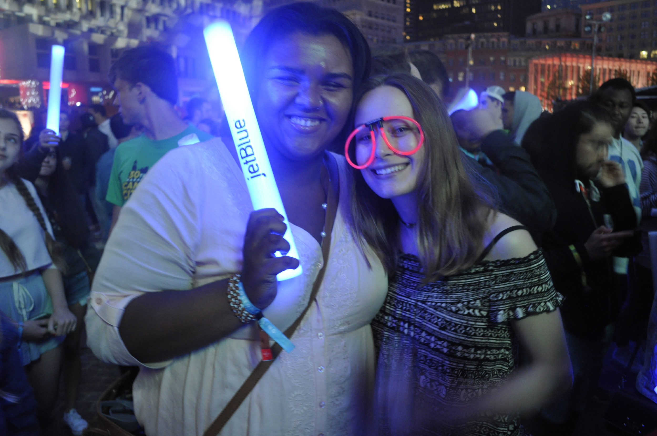 Jamie Miller-Hurley (left) and Jamie Garland (right) getting ready to see Disclosure