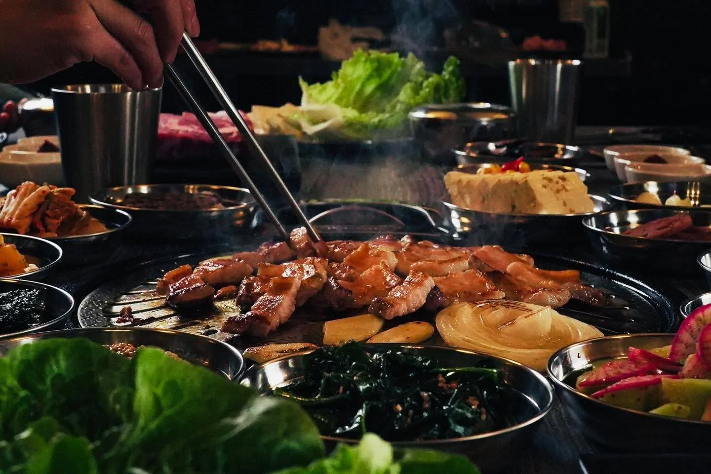 Cold outside, cozy inside 🔥🍜

When the temperatures drop, there&rsquo;s no better place to escape than Harmony Korean Steakhouse. Settle in for a warm, inviting evening around the grill with our Korean BBQ, a seasonal banchan lineup featuring veget