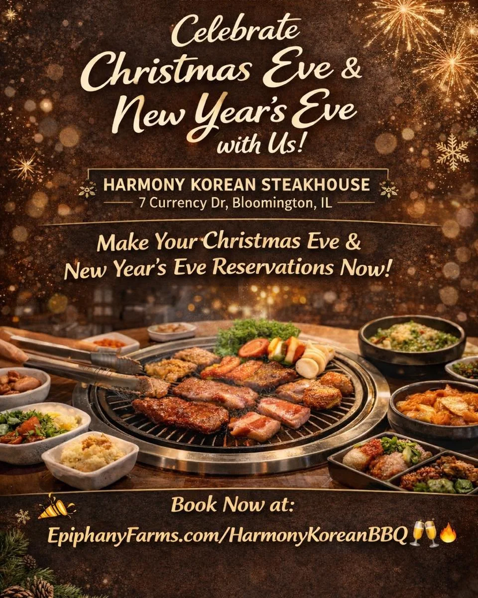 ✨ Change up your holiday traditions and start something new at Harmony Korean Steakhouse ✨

Join us on Christmas Eve &amp; New Year&rsquo;s Eve for a festive, farm-to-table Korean BBQ experience&mdash;where premium cuts, bold flavors, and grilling at