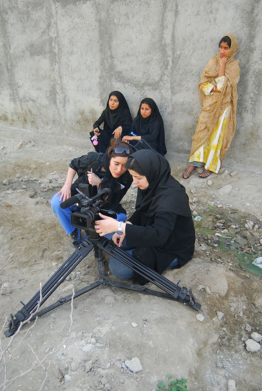 Behind the Scenes with Red Burqa shoot in Iran directed By Roxana Vilk