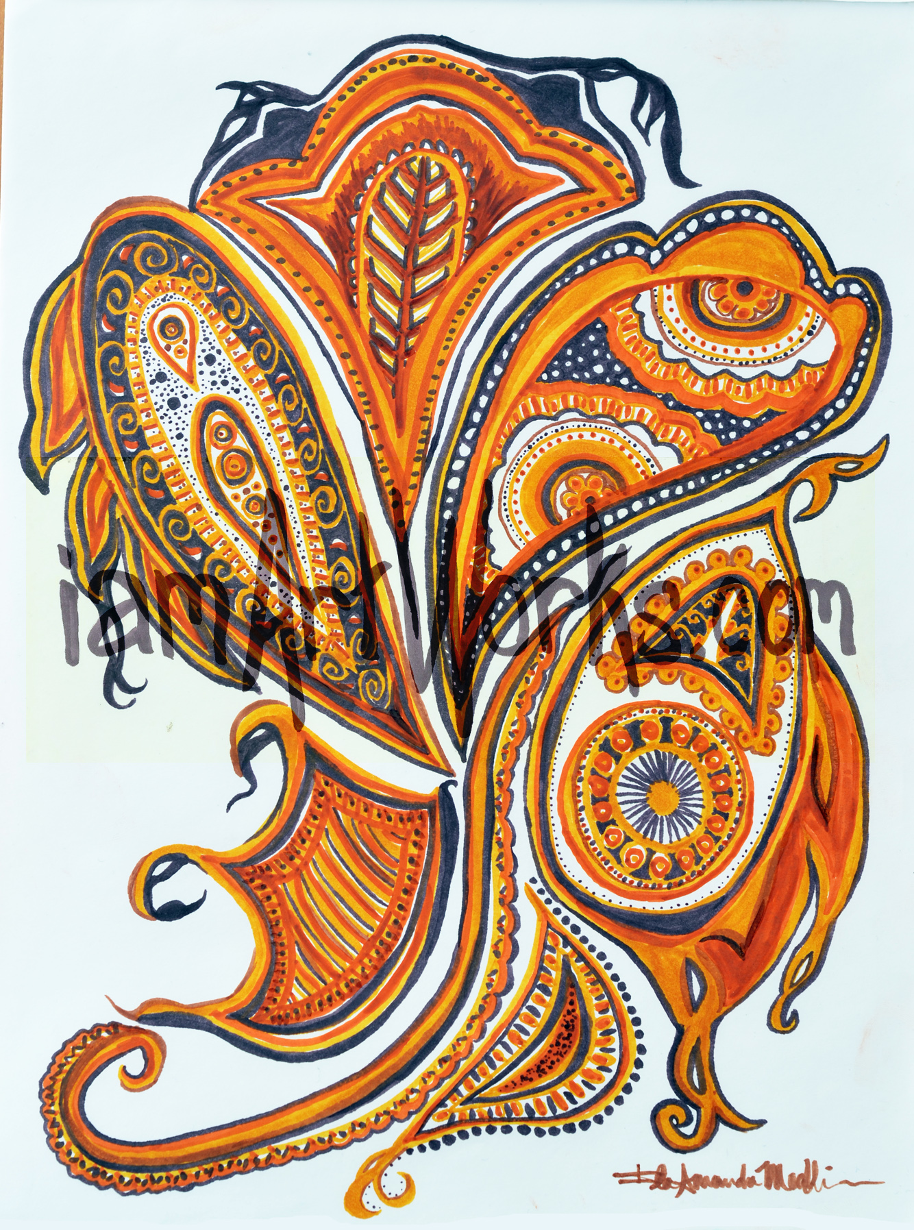 "Abstract," marker drawing for the $35 tier of rewards on the Kickstarter.