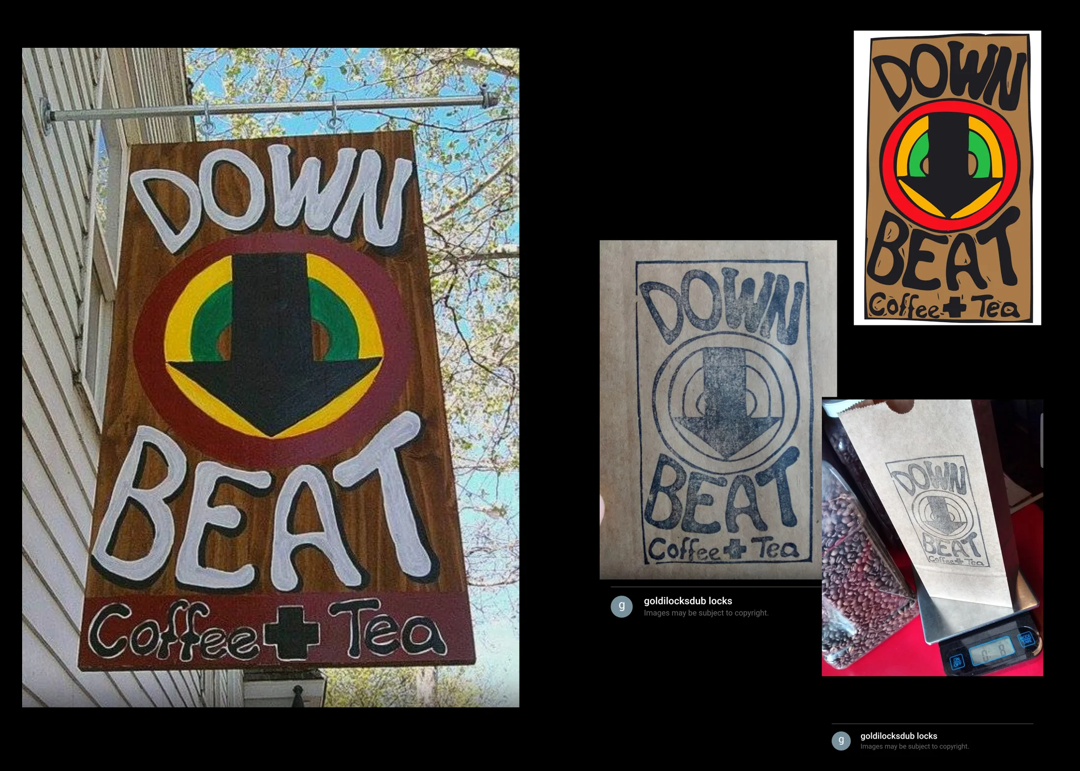 Sign, Logo, and Font Design : Downbeat Coffee + Tea