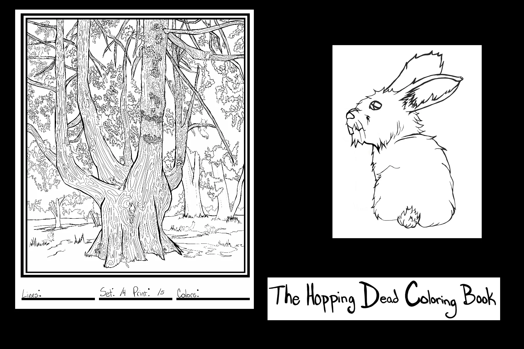 Illustration Project: The Hopping Dead Coloring Book