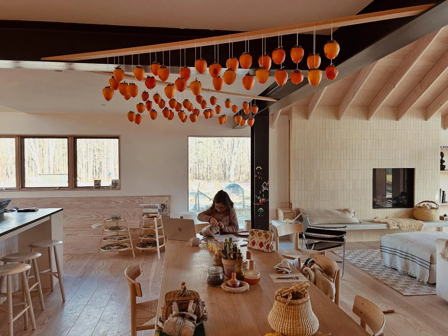 Our annual drying of the persimmons. 😍🙏🏼 #hoshigaki